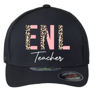 Leopard Enl Teacher Supplies For Teachers Meaningful Gift Flexfit Unipanel Trucker Cap