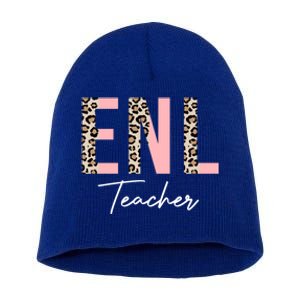 Leopard Enl Teacher Supplies For Teachers Meaningful Gift Short Acrylic Beanie