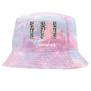 Leopard Enl Teacher Supplies For Teachers Meaningful Gift Tie-Dyed Bucket Hat