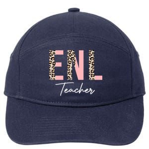 Leopard Enl Teacher Supplies For Teachers Meaningful Gift 7-Panel Snapback Hat