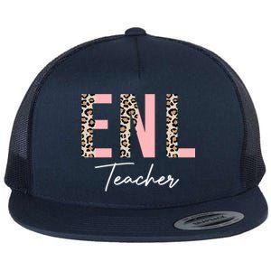 Leopard Enl Teacher Supplies For Teachers Meaningful Gift Flat Bill Trucker Hat