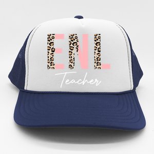 Leopard Enl Teacher Supplies For Teachers Meaningful Gift Trucker Hat