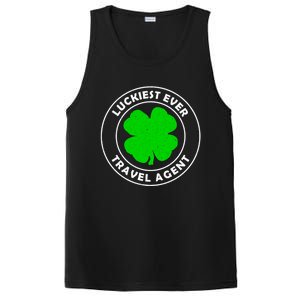 Luckiest Ever Travel Agent Lucky St Patrick's Day Cute Gift PosiCharge Competitor Tank