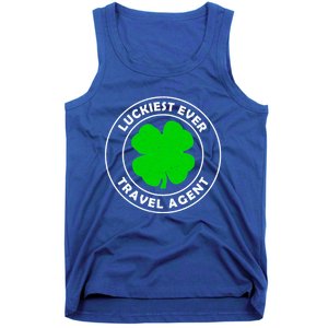 Luckiest Ever Travel Agent Lucky St Patrick's Day Cute Gift Tank Top