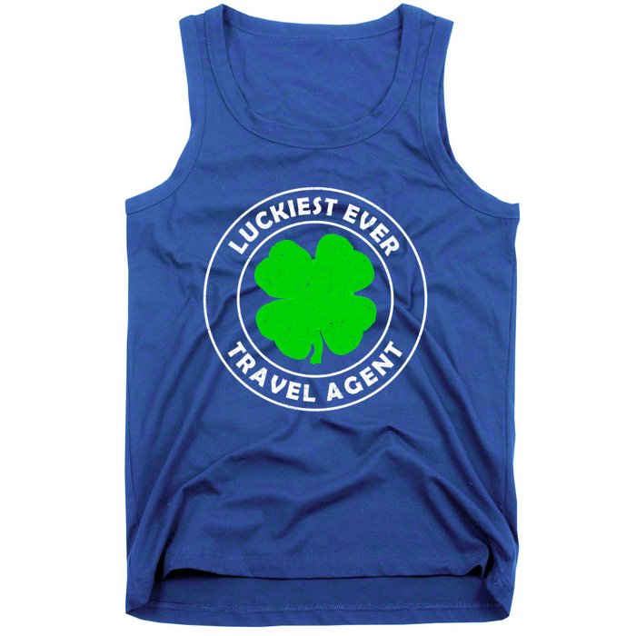 Luckiest Ever Travel Agent Lucky St Patrick's Day Cute Gift Tank Top