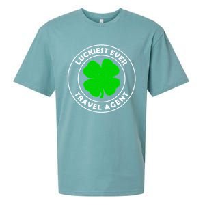 Luckiest Ever Travel Agent Lucky St Patrick's Day Cute Gift Sueded Cloud Jersey T-Shirt