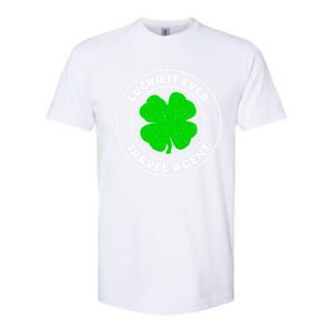 Luckiest Ever Travel Agent Lucky St Patrick's Day Cute Gift Softstyle CVC T-Shirt