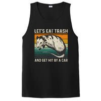 LetS Eat Trash And Get Hit By A Car Retro Vintage Opossum PosiCharge Competitor Tank