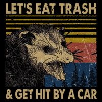 Lets Eat Trash And Get Hit By A Car Gift Vintage Opossum Gift Mug
