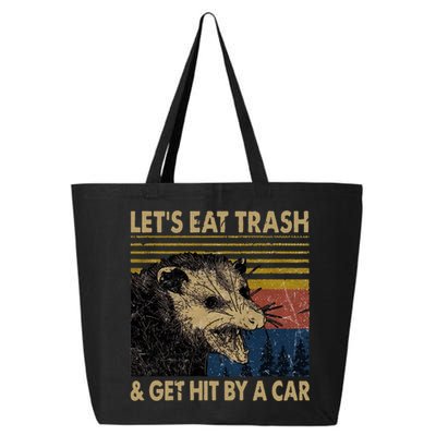 Lets Eat Trash And Get Hit By A Car Gift Vintage Opossum Gift 25L Jumbo Tote