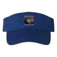 Lets Eat Trash And Get Hit By A Car Gift Vintage Opossum Gift Visor