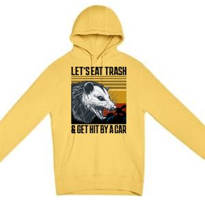 LetS Eat Trash Get Hit By A Car Possum Premium Pullover Hoodie