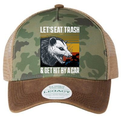 LetS Eat Trash Get Hit By A Car Possum Legacy Tie Dye Trucker Hat