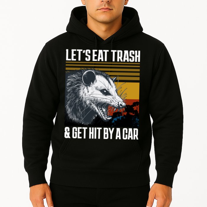 LetS Eat Trash Get Hit By A Car Possum Hoodie