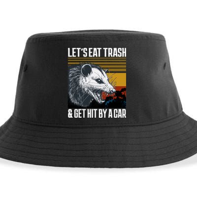 LetS Eat Trash Get Hit By A Car Possum Sustainable Bucket Hat