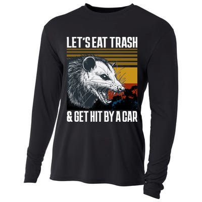 LetS Eat Trash Get Hit By A Car Possum Cooling Performance Long Sleeve Crew