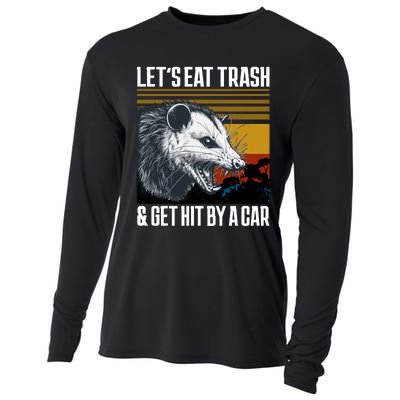 LetS Eat Trash Get Hit By A Car Possum Cooling Performance Long Sleeve Crew