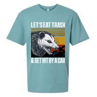 LetS Eat Trash Get Hit By A Car Possum Sueded Cloud Jersey T-Shirt