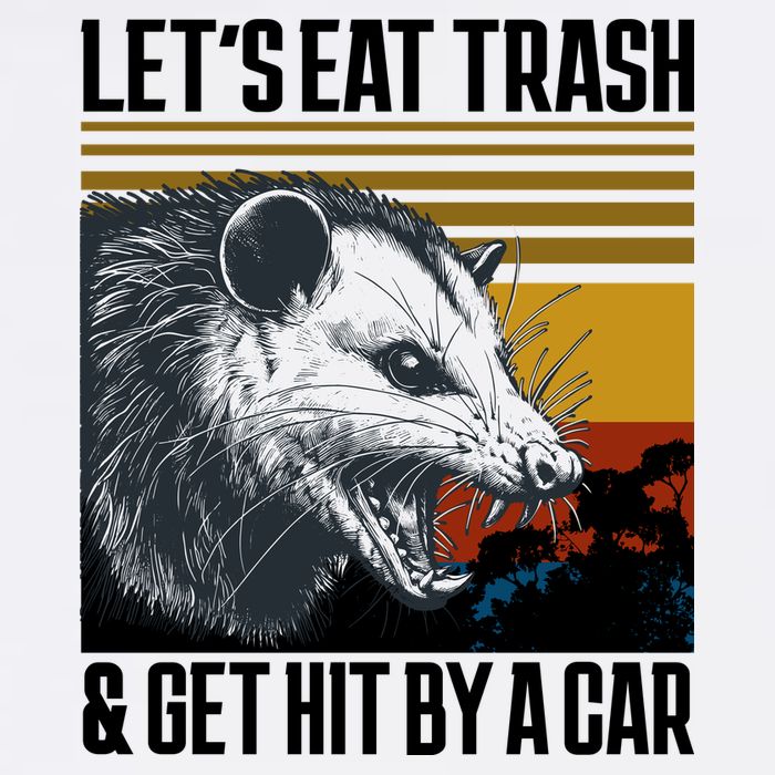 LetS Eat Trash Get Hit By A Car Possum Garment-Dyed Sweatshirt