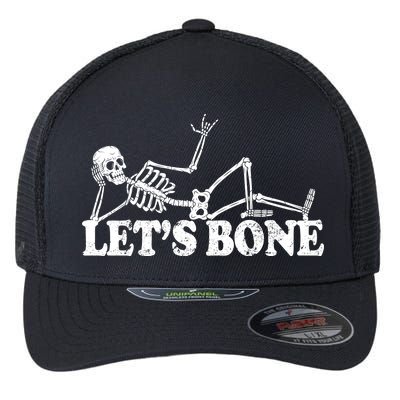 Let's Bone Funny Offensive And Rude Flexfit Unipanel Trucker Cap