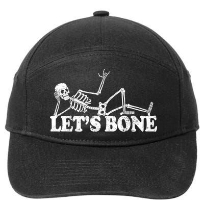 Let's Bone Funny Offensive And Rude 7-Panel Snapback Hat