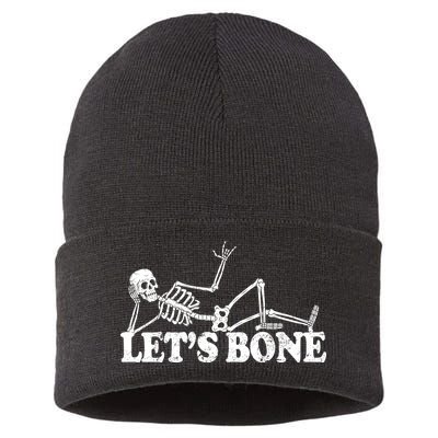 Let's Bone Funny Offensive And Rude Sustainable Knit Beanie