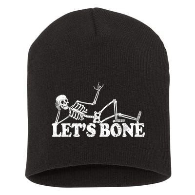 Let's Bone Funny Offensive And Rude Short Acrylic Beanie