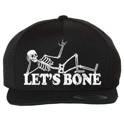 Let's Bone Funny Offensive And Rude Wool Snapback Cap