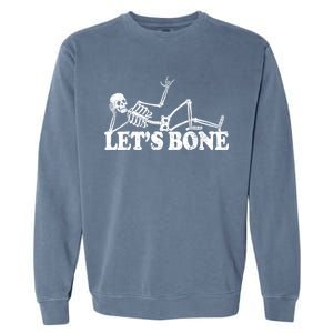 Let's Bone Funny Offensive And Rude Garment-Dyed Sweatshirt