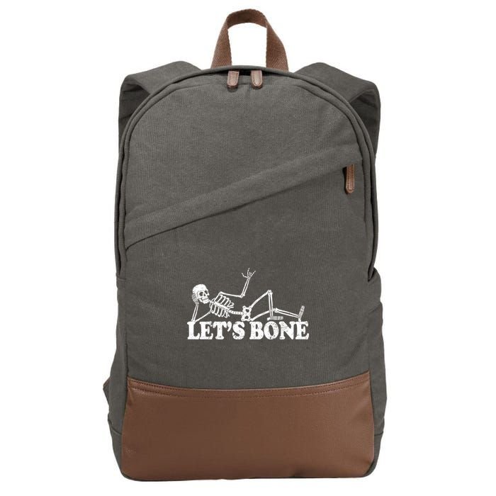 Let's Bone Funny Offensive And Rude Cotton Canvas Backpack