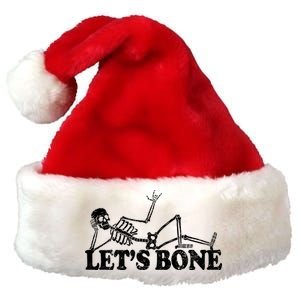 Let's Bone Funny Offensive And Rude Premium Christmas Santa Hat