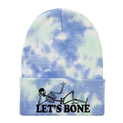 Let's Bone Funny Offensive And Rude Tie Dye 12in Knit Beanie