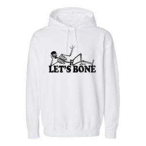 Let's Bone Funny Offensive And Rude Garment-Dyed Fleece Hoodie