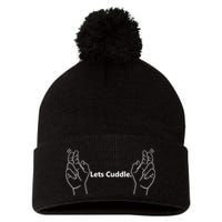 Let's Cuddle Pom Pom 12in Knit Beanie