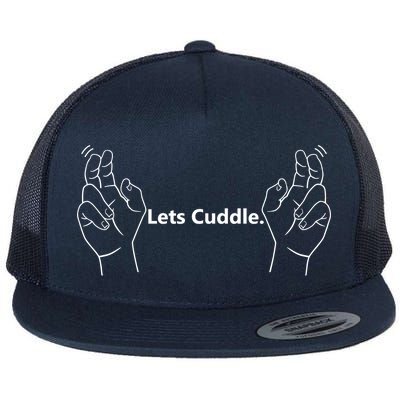 Let's Cuddle Flat Bill Trucker Hat