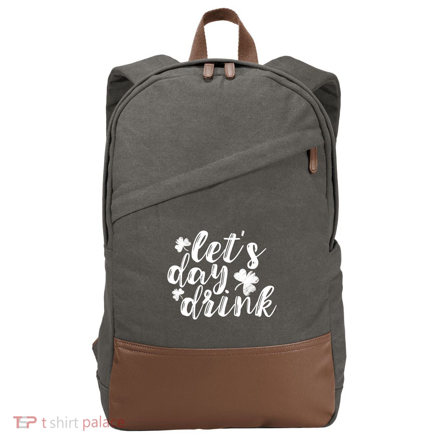 Let's Day Drink Cotton Canvas Backpack