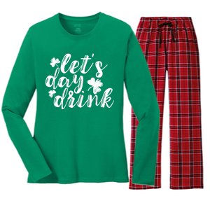 Let's Day Drink Women's Long Sleeve Flannel Pajama Set 