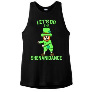 Let's Do The Shenanidance Funny St. Pattys Day Ladies PosiCharge Tri-Blend Wicking Tank