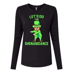 Let's Do The Shenanidance Funny St. Pattys Day Womens Cotton Relaxed Long Sleeve T-Shirt