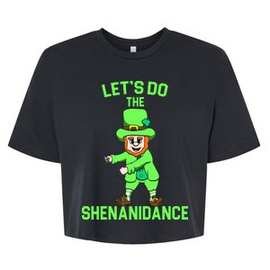 Let's Do The Shenanidance Funny St. Pattys Day Bella+Canvas Jersey Crop Tee