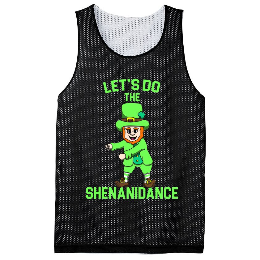 Let's Do The Shenanidance Funny St. Pattys Day Mesh Reversible Basketball Jersey Tank