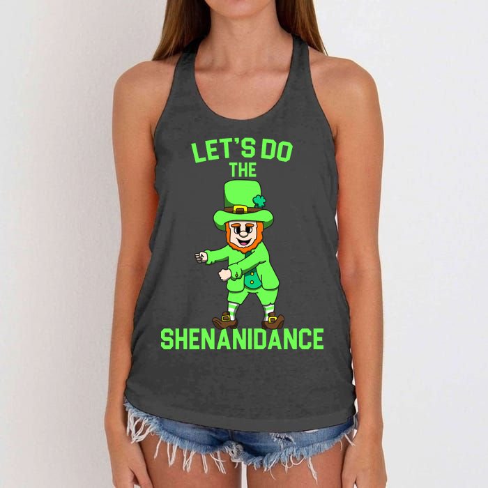 Let's Do The Shenanidance Funny St. Pattys Day Women's Knotted Racerback Tank