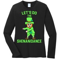 Let's Do The Shenanidance Funny St. Pattys Day Ladies Long Sleeve Shirt