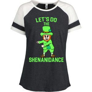 Let's Do The Shenanidance Funny St. Pattys Day Enza Ladies Jersey Colorblock Tee