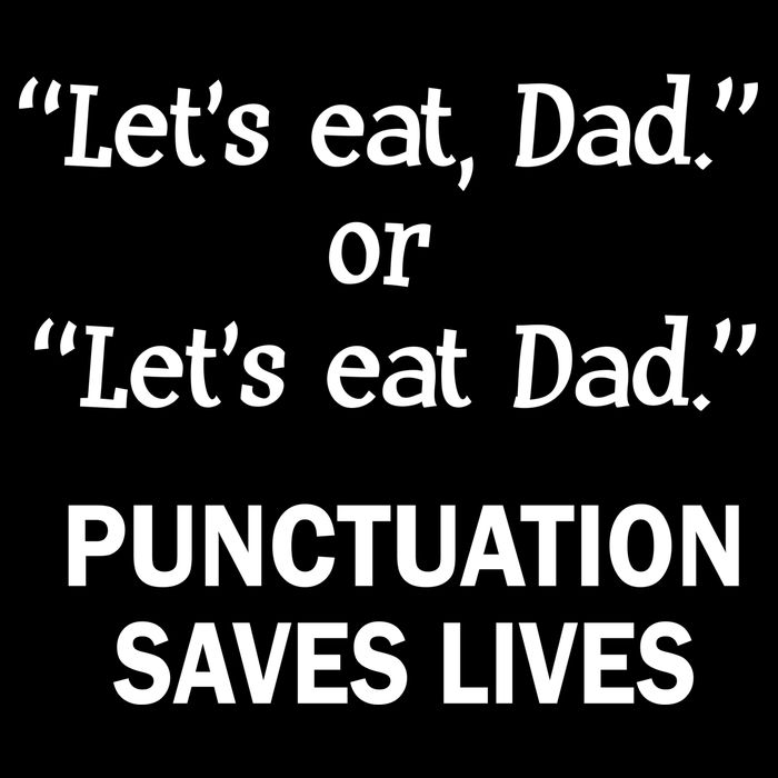Let's Eat Dad Punctuation Saves Lives Cooling Performance Crew T-Shirt