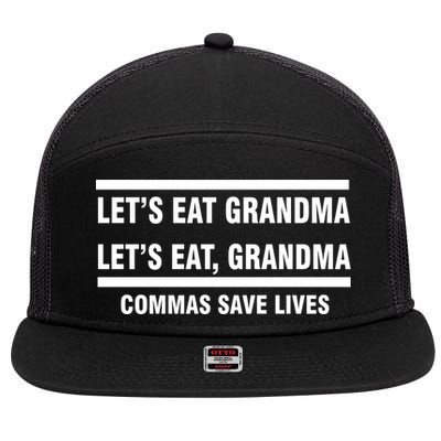 Let's Eat Grandma Commas Save Lives 7 Panel Mesh Trucker Snapback Hat