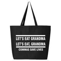 Let's Eat Grandma Commas Save Lives 25L Jumbo Tote