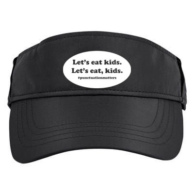 Let's Eat Kids Punctuation Matter Adult Drive Performance Visor