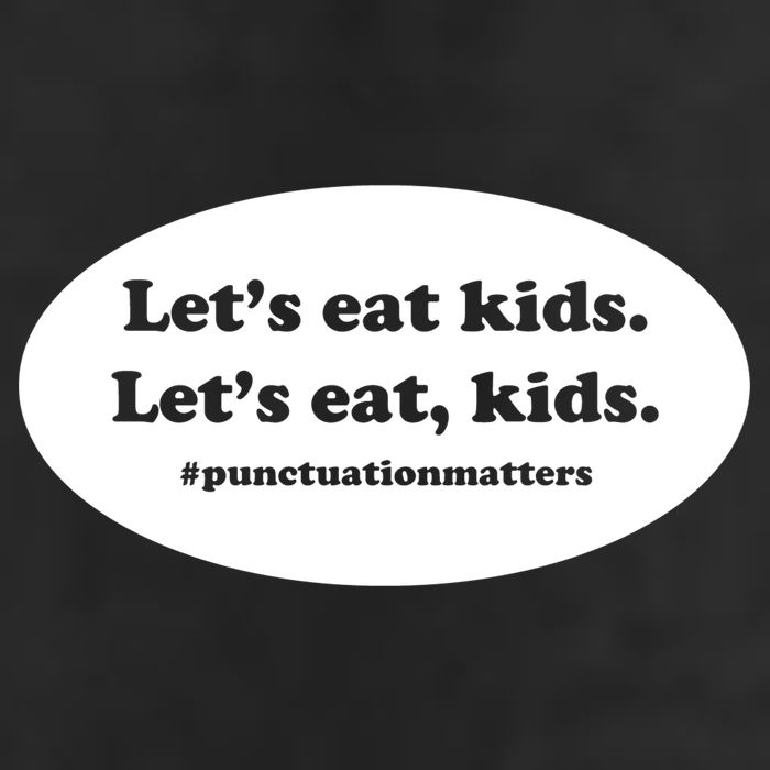 Let's Eat Kids Punctuation Matter 11oz C Handle Ceramic Mug