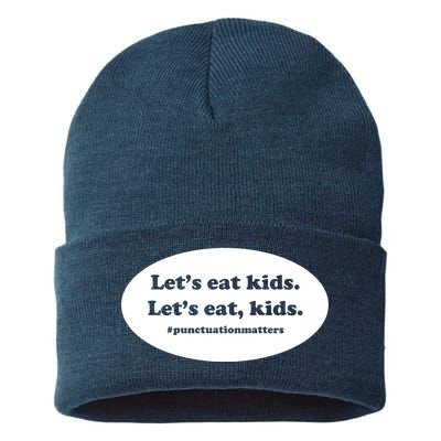 Let's Eat Kids Punctuation Matter Sustainable Knit Beanie